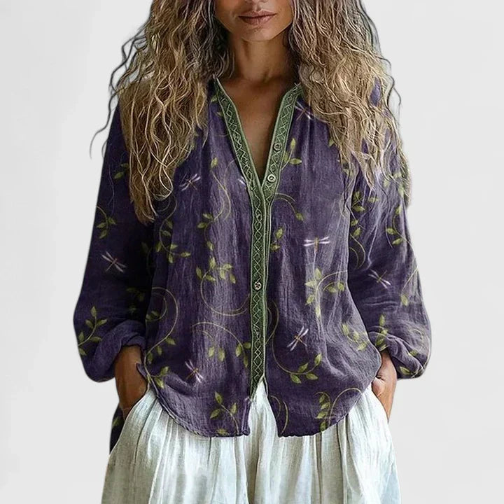 ROUSSEAU BORDEAUX | BLOUSE IMPRIMÉE POUR FEMME