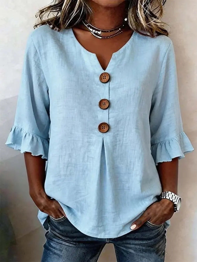 ROUSSEAU BORDEAUX | BLOUSE À VOLANTS ROMANTIQUE POUR FEMMES
