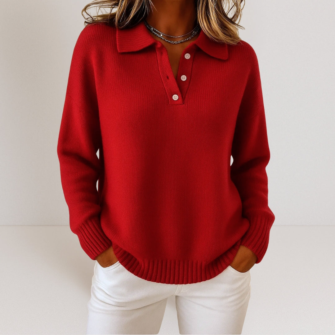 ROUSSEAU BORDEAUX | PULL EN MAILLE À COL POUR FEMME