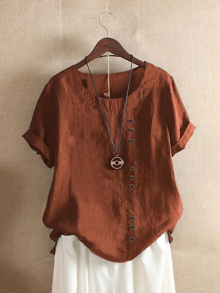 ROUSSEAU BORDEAUX | BLOUSE EN COTON À BOUTONS POUR FEMMES