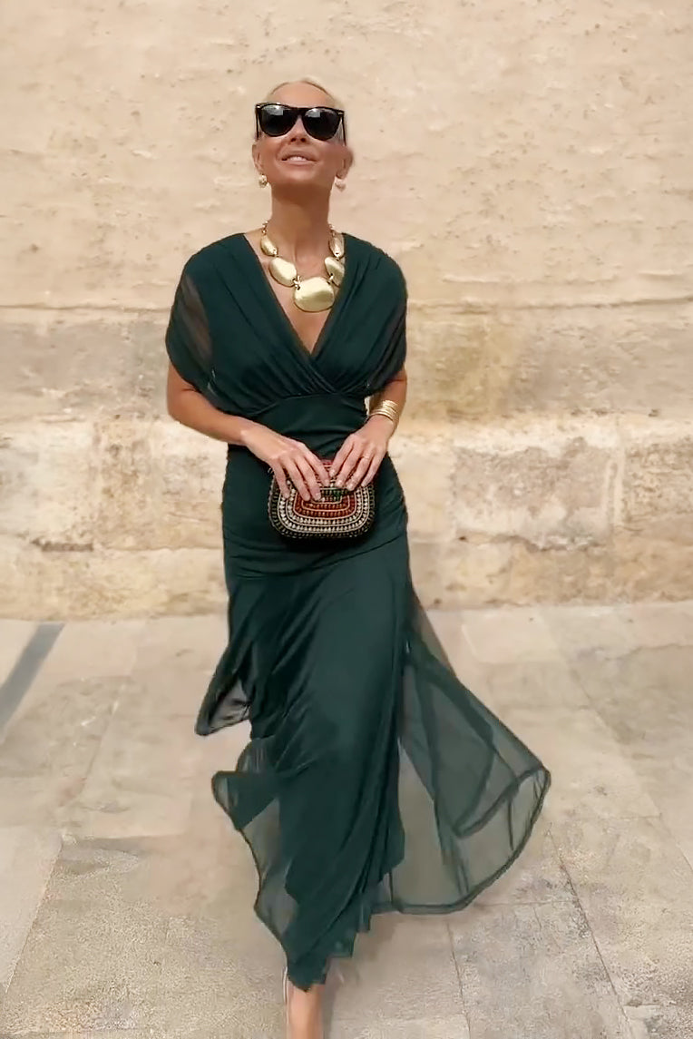 ROUSSEAU BORDEAUX | ROBE MAXI FLUIDE POUR FEMME