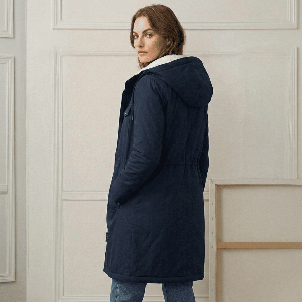 ROUSSEAU BORDEAUX| PARKA D'HIVER DOUBLÉE EN POLAIRE POUR FEMMES