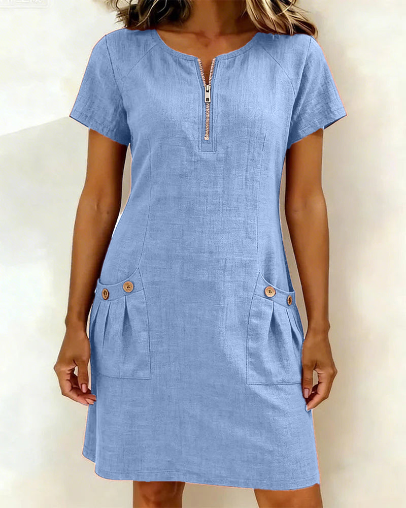 ROUSSEAU BORDEAUX | ROBE EN MELANGE DE LIN POUR FEMMES