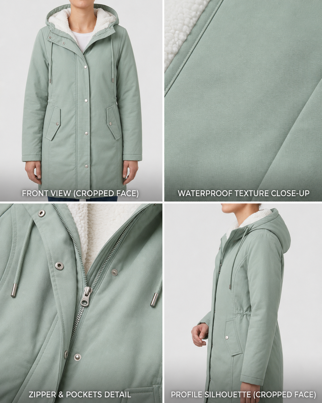 ROUSSEAU BORDEAUX| PARKA D'HIVER DOUBLÉE EN POLAIRE POUR FEMMES