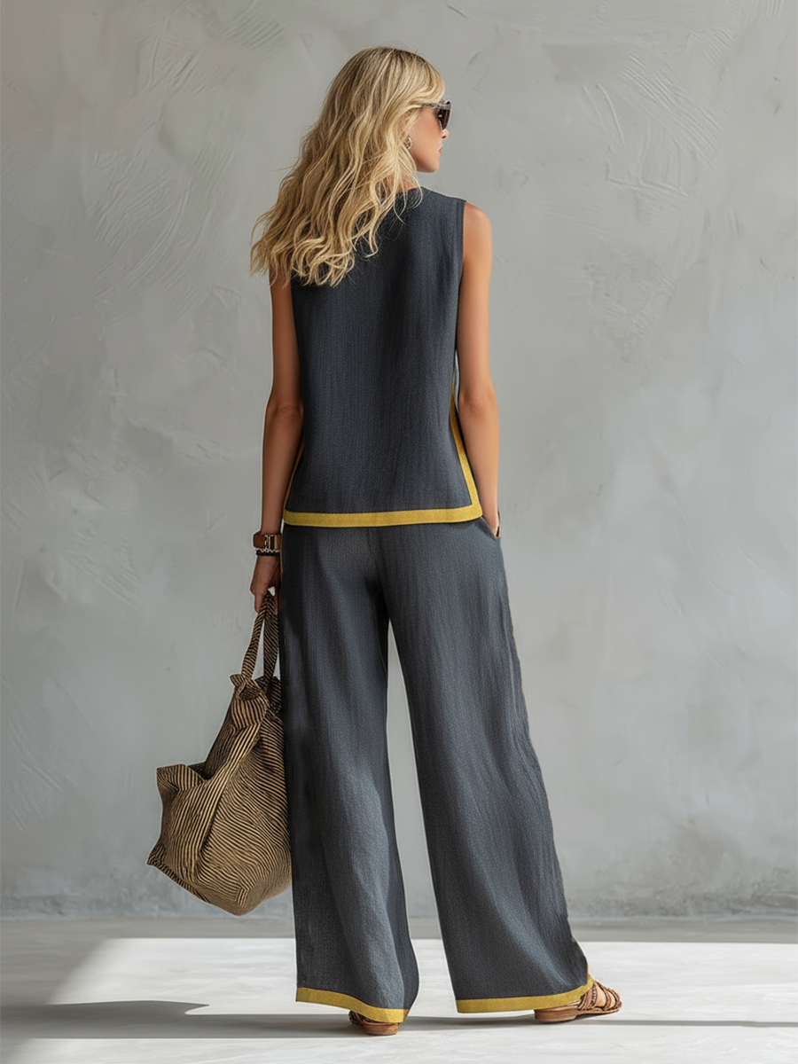 ROUSSEAU BORDEAUX | ENSEMBLE LIN CHIC POUR FEMME