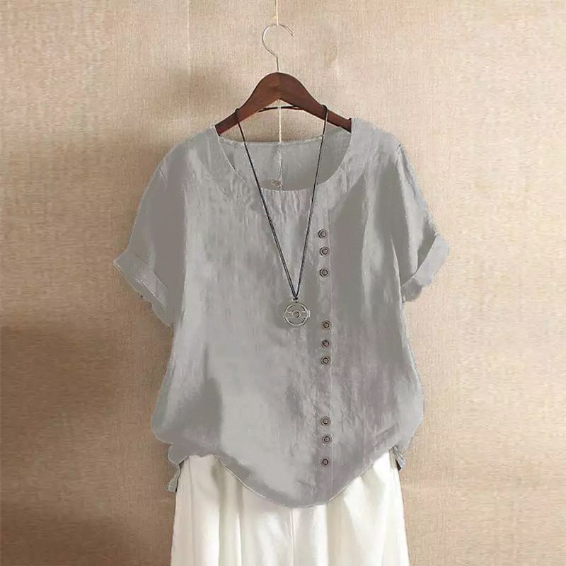 ROUSSEAU BORDEAUX | BLOUSE EN COTON À BOUTONS POUR FEMMES