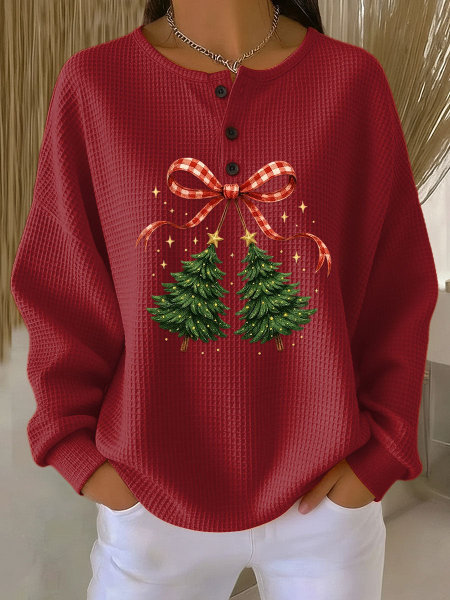 ROUSSEAU BORDEAUX | PULL EN TRICOT GAUFRE POUR FEMMES