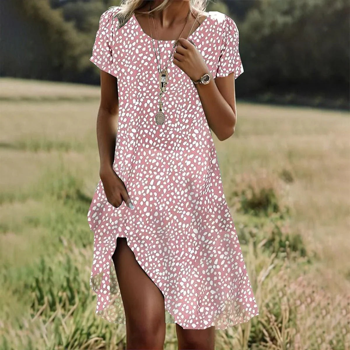ROUSSEAU BORDEAUX | ROBE MIDI D'ÉTÉ POUR FEMMES