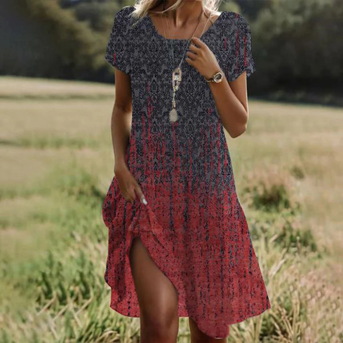 ROUSSEAU BORDEAUX | ROBE MIDI D'ÉTÉ POUR FEMMES