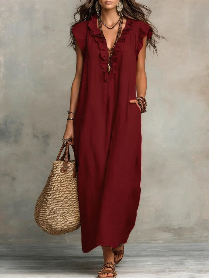 ROUSSEAU BORDEAUX | ROBE BOHÉMIENNE CHIC ET FLUIDE POUR FEMMES