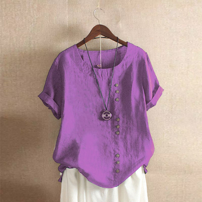 ROUSSEAU BORDEAUX | BLOUSE EN COTON À BOUTONS POUR FEMMES