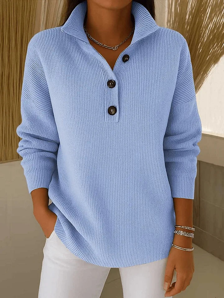 ROUSSEAU BORDEAUX | PULL POLO COL V EN MAILLE CÔTELÉE POUR FEMMES