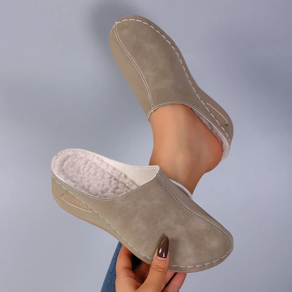 ROUSSEAU BORDEAUX | PANTOUFLES ORTHOPÉDIQUES CHAUDES POUR FEMMES
