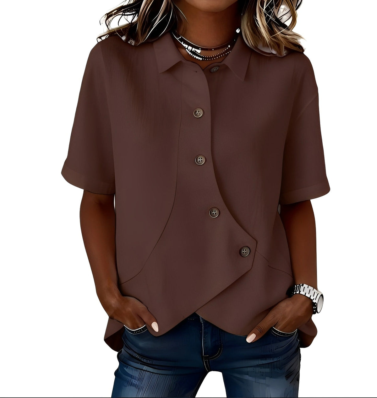 ROUSSEAU BORDEAUX| CHEMISE EN MELANGE DE LIN POUR FEMMES