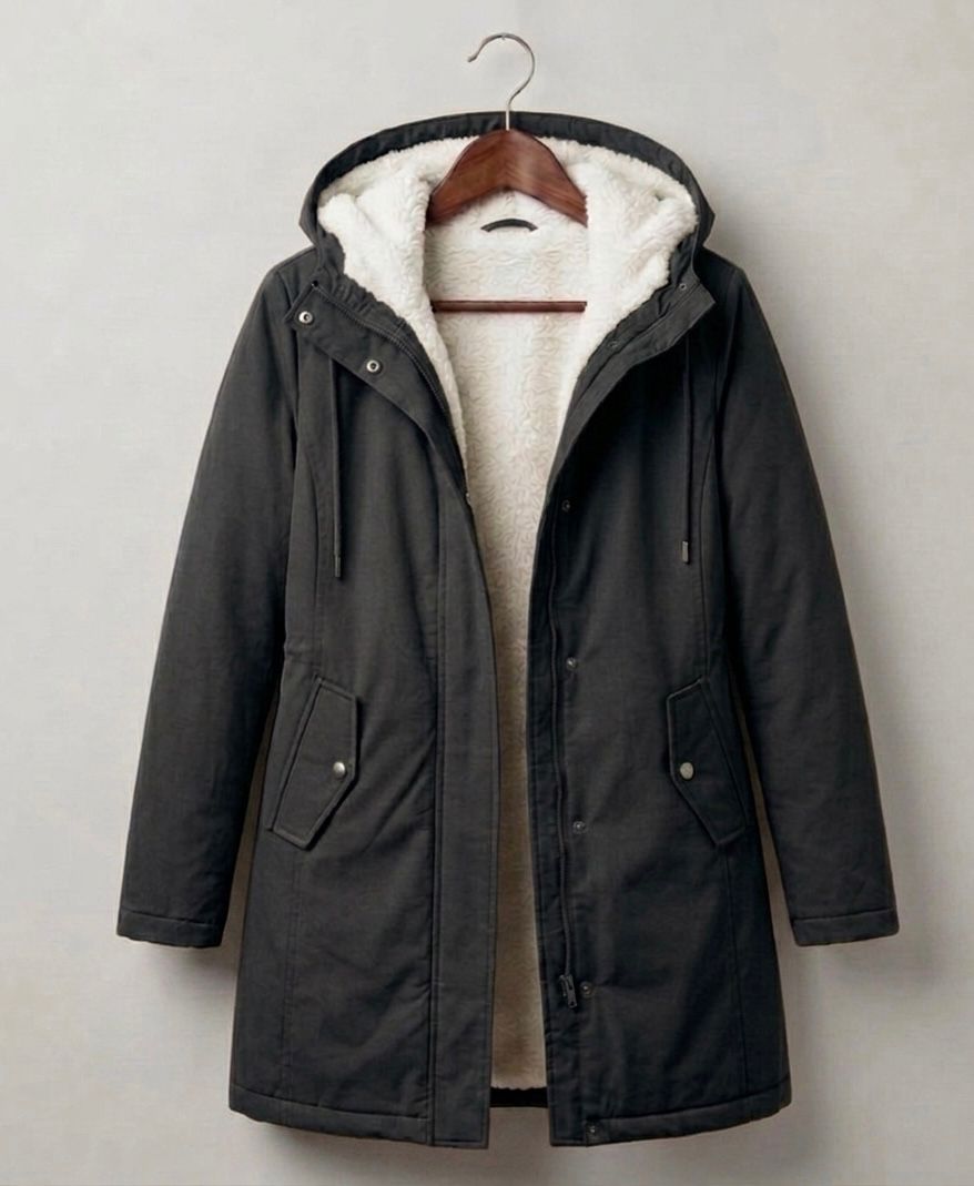 ROUSSEAU BORDEAUX| PARKA D'HIVER DOUBLÉE EN POLAIRE POUR FEMMES
