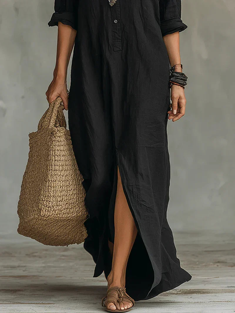ROUSSEAU BORDEAUX | ROBE MAXI CHIC FLUIDE POUR FEMMES