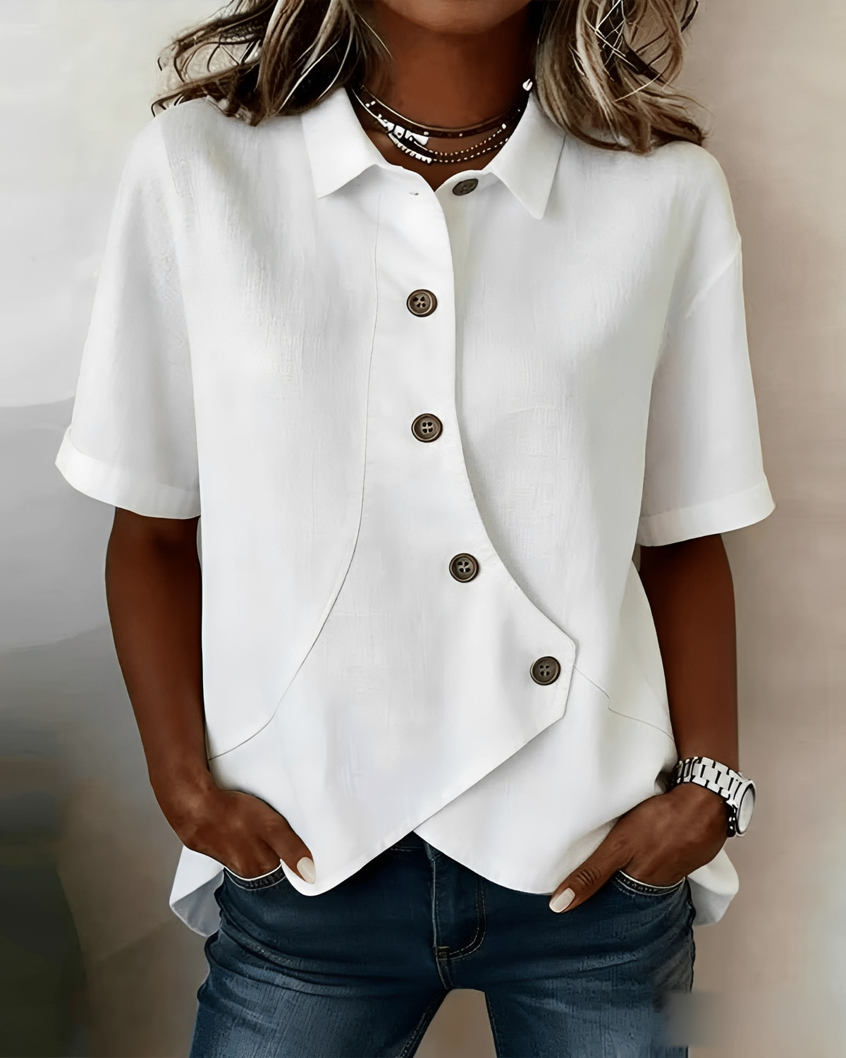 ROUSSEAU BORDEAUX| CHEMISE EN MELANGE DE LIN POUR FEMMES
