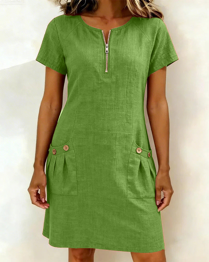 ROUSSEAU BORDEAUX | ROBE EN MELANGE DE LIN POUR FEMMES