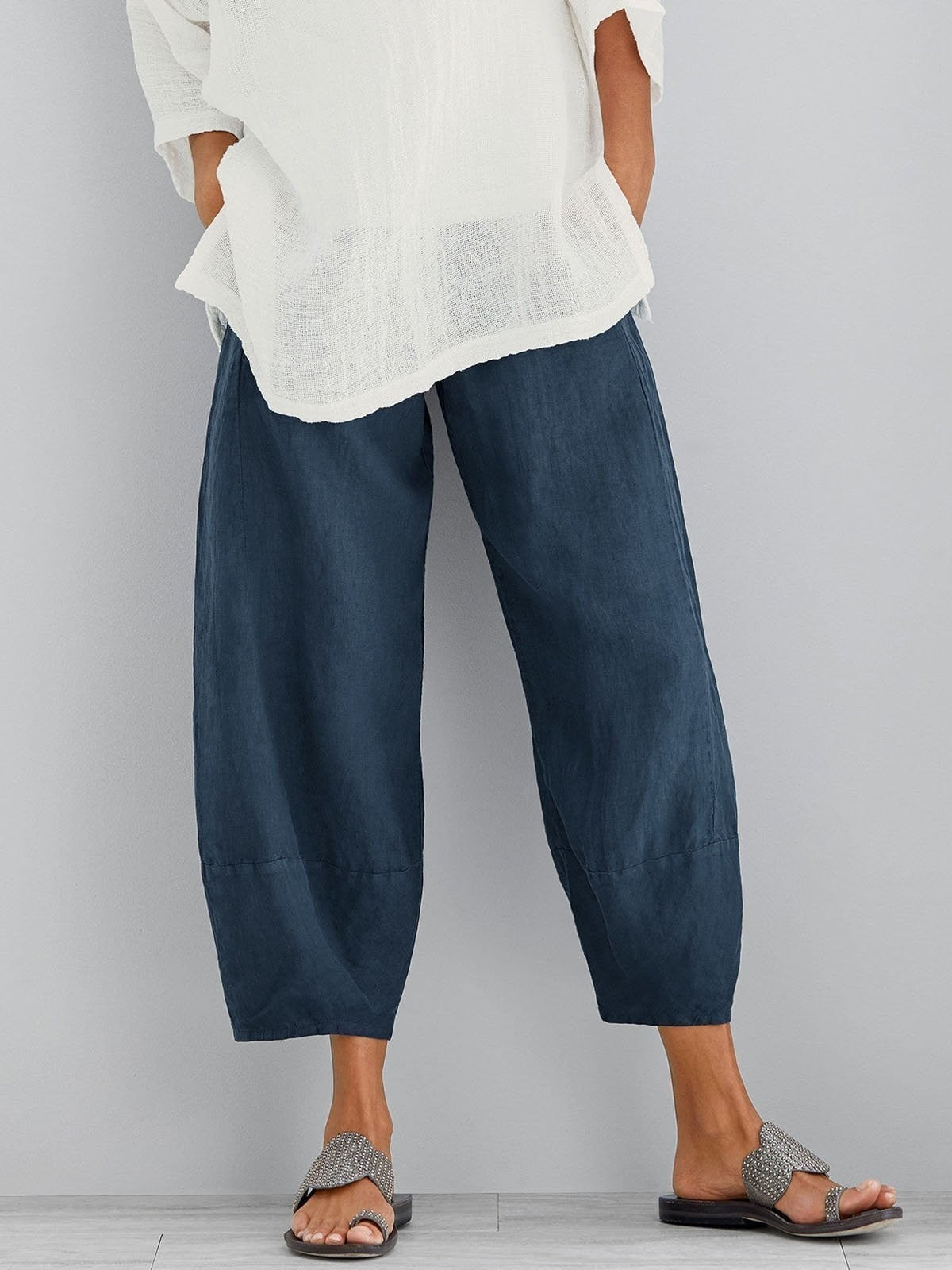 ROUSSEAU BORDEAUX | PANTALONS CROP EN COTON POUR FEMMES