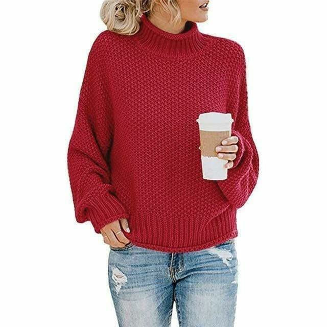 ROUSSEAU BORDEAUX | PULL À COL ROULE POUR FEMME