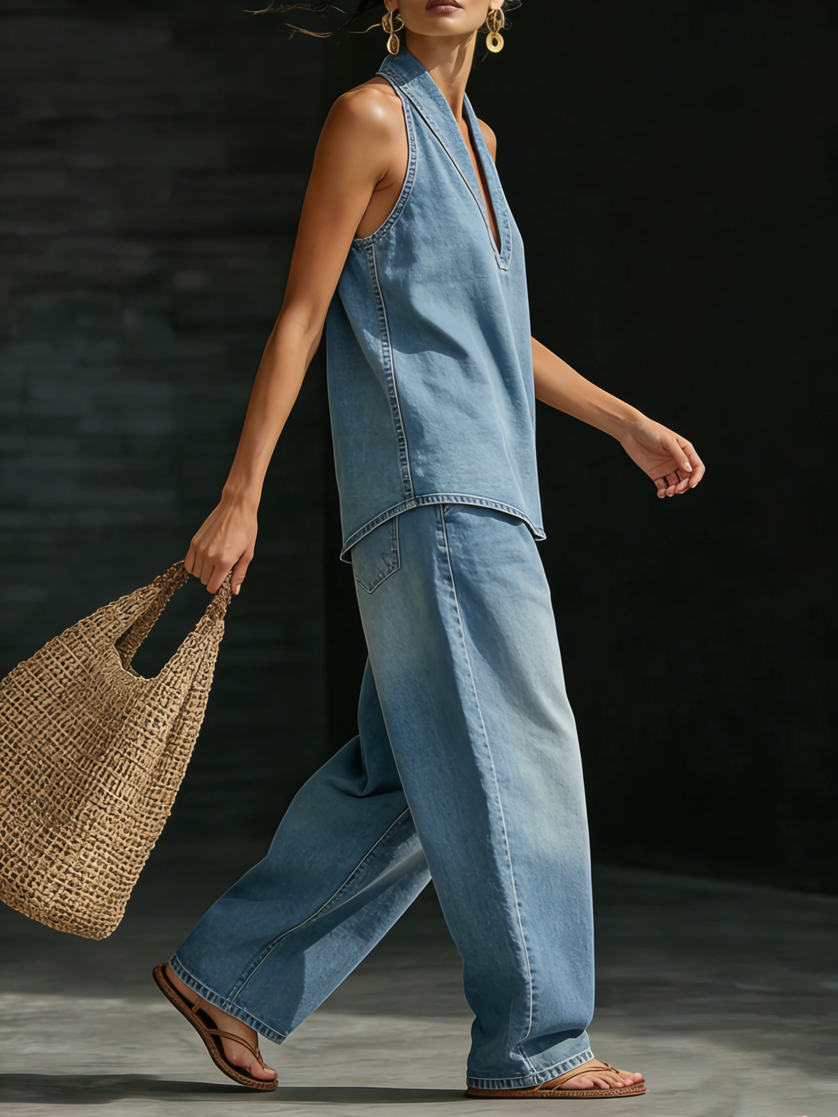ROUSSEAU BORDEAUX | ENSEMBLE DE DENIM DEUX PIÈCES POUR FEMMES