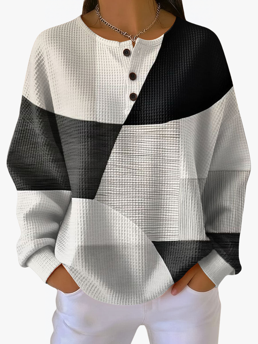 ROUSSEAU BORDEAUX | PULL CONFORT EN MAILLE GAUFRÉE POUR FEMMES