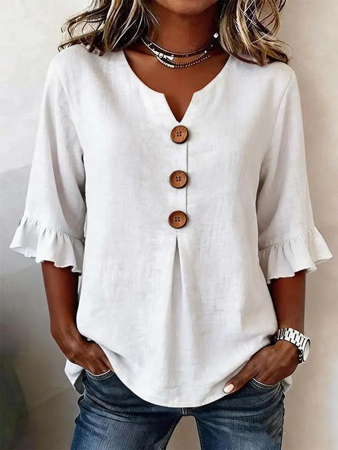 ROUSSEAU BORDEAUX | BLOUSE À VOLANTS ROMANTIQUE POUR FEMMES