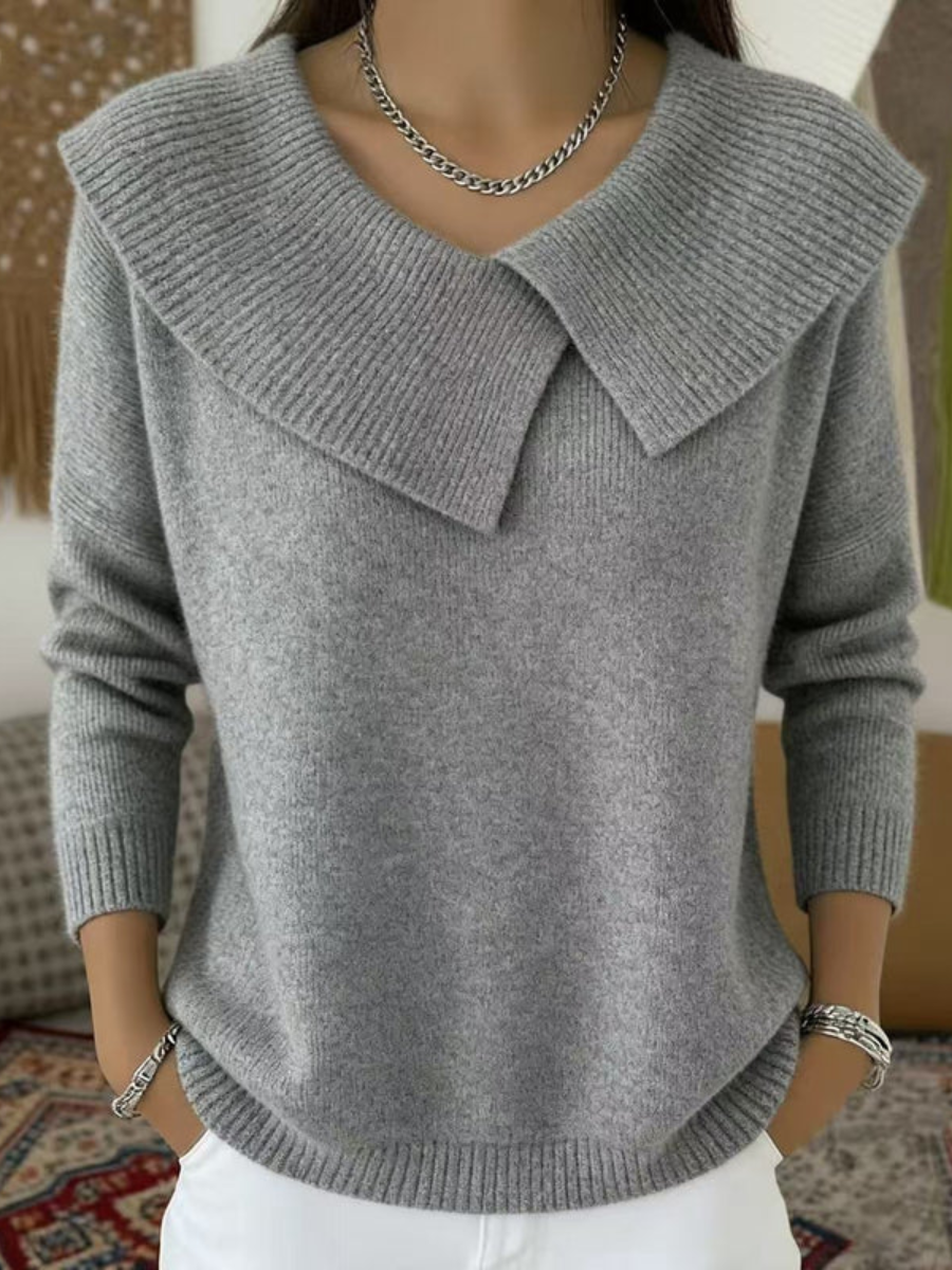 ROUSSEAU BORDEAUX | PULL COL CLASSIQUE POUR FEMME
