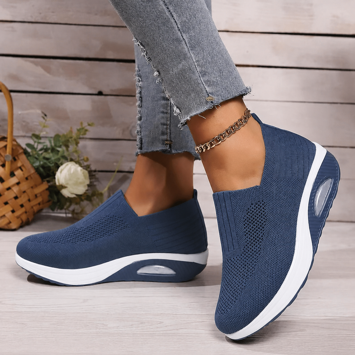 ROUSSEAU BORDEAUX| BASKETS MESH À ENFILER POUR FEMMES