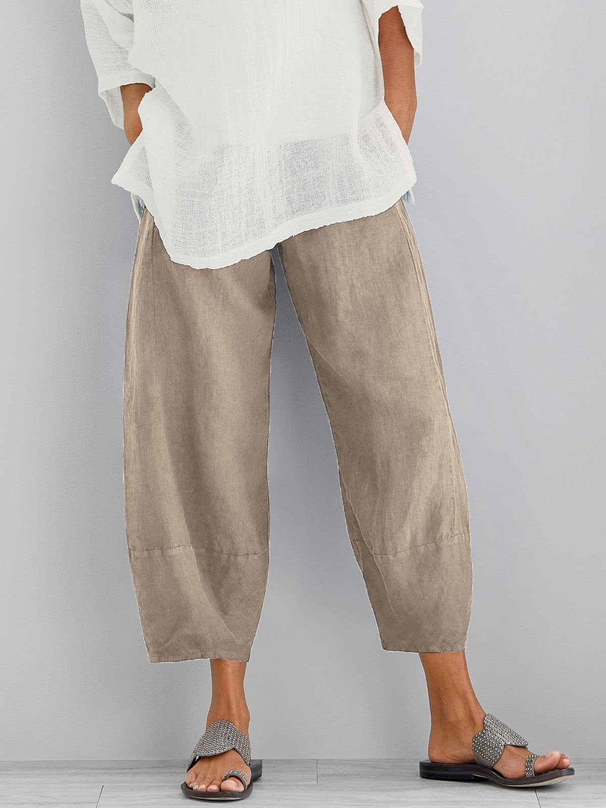 ROUSSEAU BORDEAUX | PANTALONS CROP EN COTON POUR FEMMES