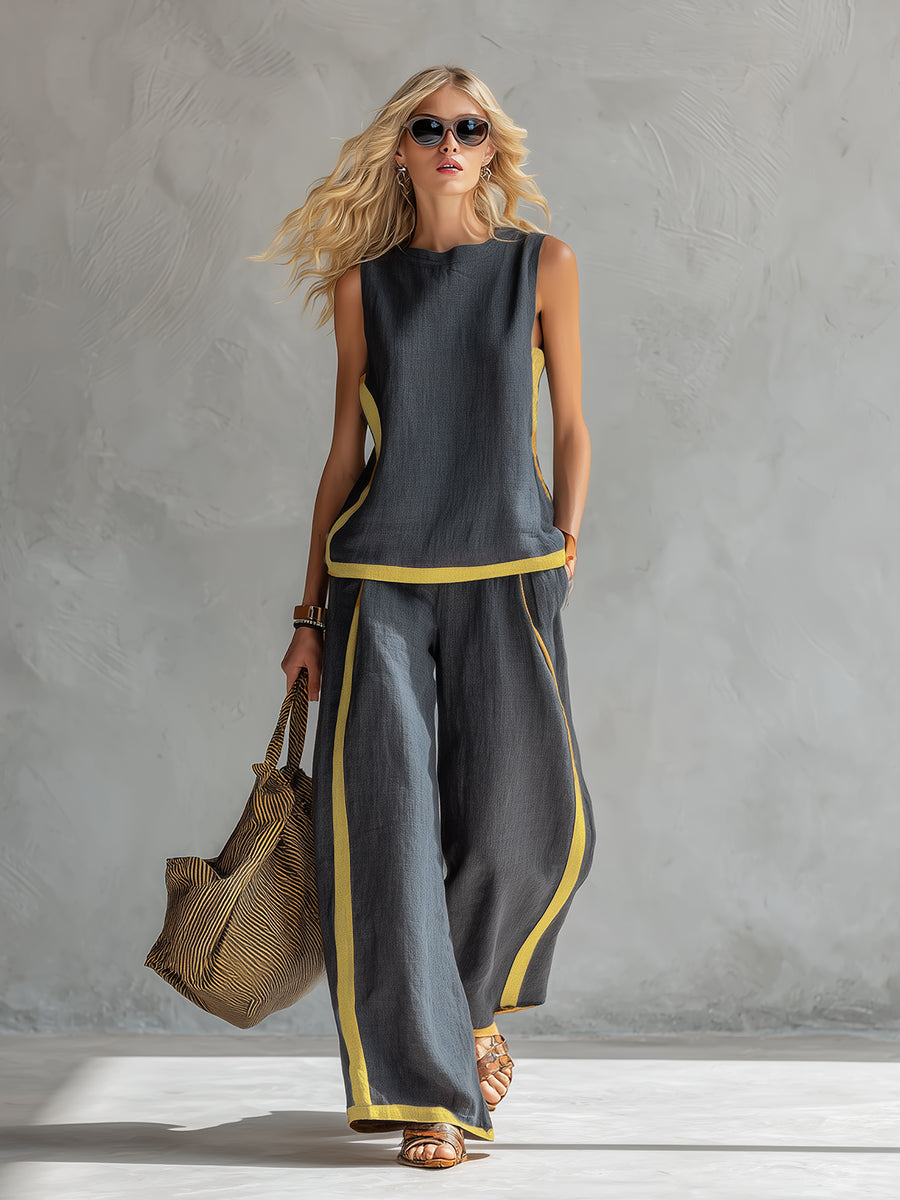 ROUSSEAU BORDEAUX | ENSEMBLE LIN CHIC POUR FEMME