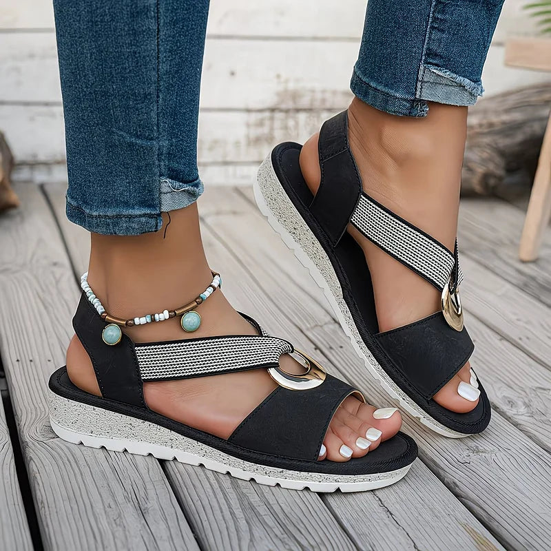 ROUSSEAU BORDEAUX | SANDALES PLATES POUR FEMMES