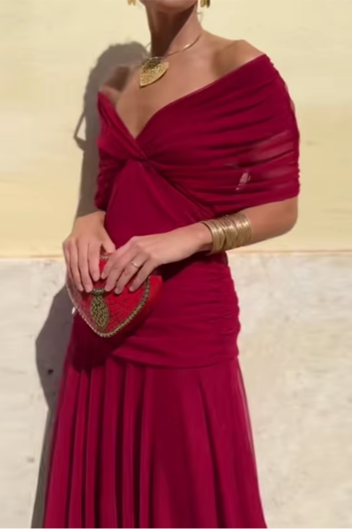 ROUSSEAU BORDEAUX | ROBE MAXI FLUIDE POUR FEMME