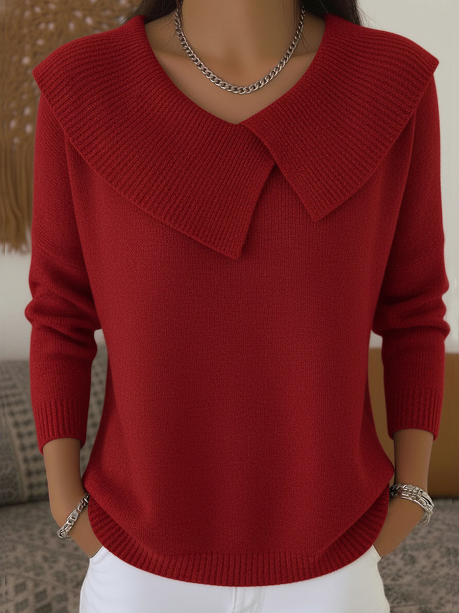 ROUSSEAU BORDEAUX | PULL COL CLASSIQUE POUR FEMME