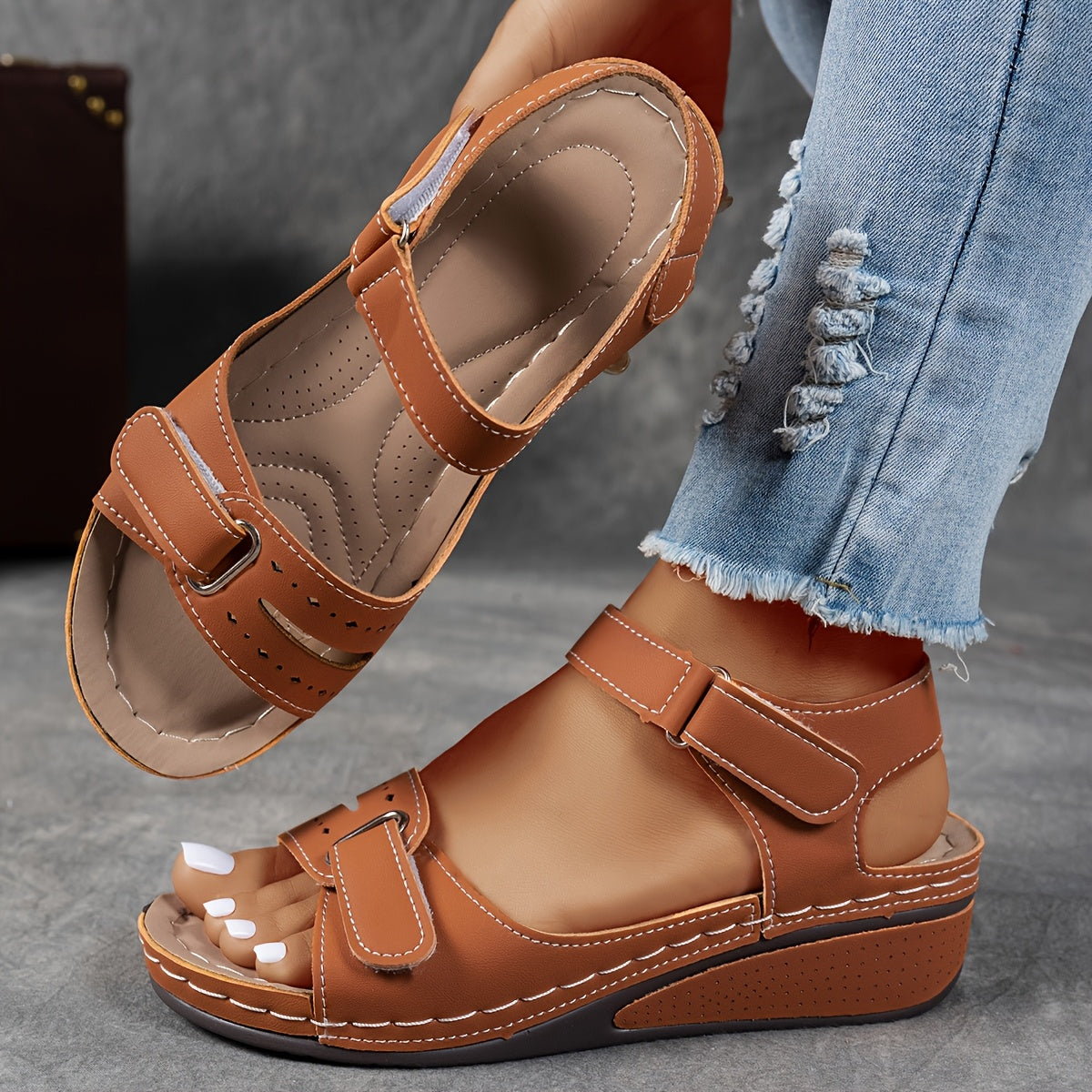 ROUSSEAU BORDEAUX | SANDALES PLATEFORME ERGONOMIQUES POUR FEMMES