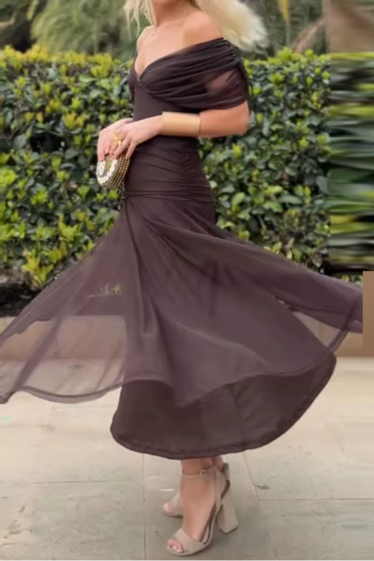 ROUSSEAU BORDEAUX | ROBE MAXI FLUIDE POUR FEMME