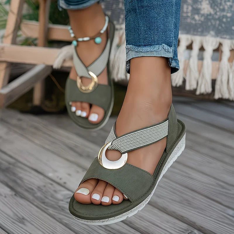 ROUSSEAU BORDEAUX | SANDALES PLATES POUR FEMMES