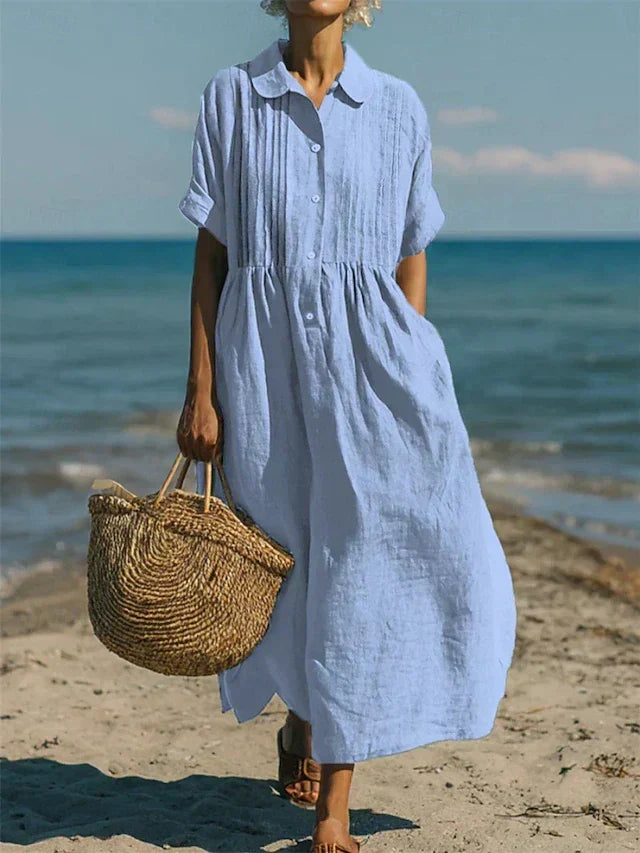 ROUSSEAU BORDEAUX | ROBE EN LIN ÉLÉGANTE POUR FEMMES