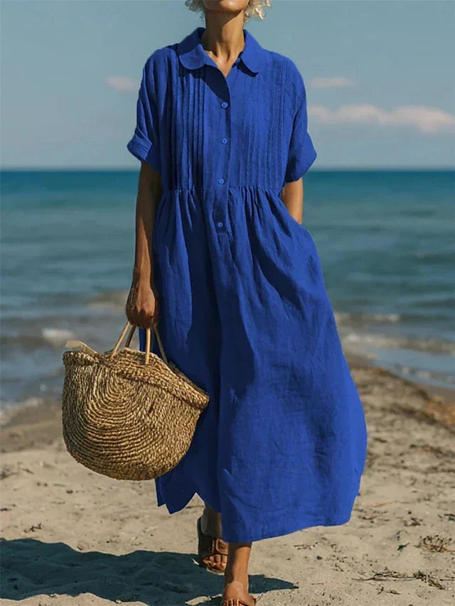 ROUSSEAU BORDEAUX | ROBE EN LIN ÉLÉGANTE POUR FEMMES
