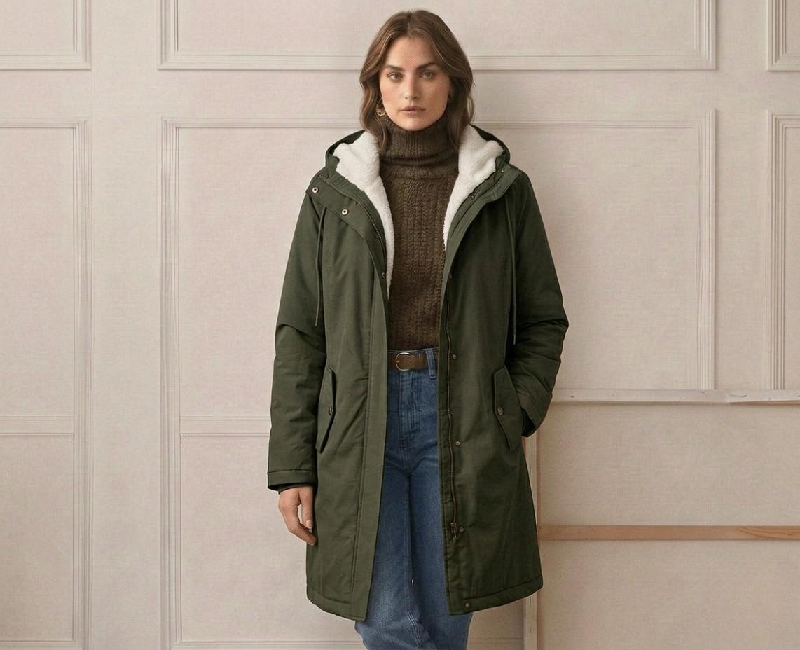 ROUSSEAU BORDEAUX| PARKA D'HIVER DOUBLÉE EN POLAIRE POUR FEMMES