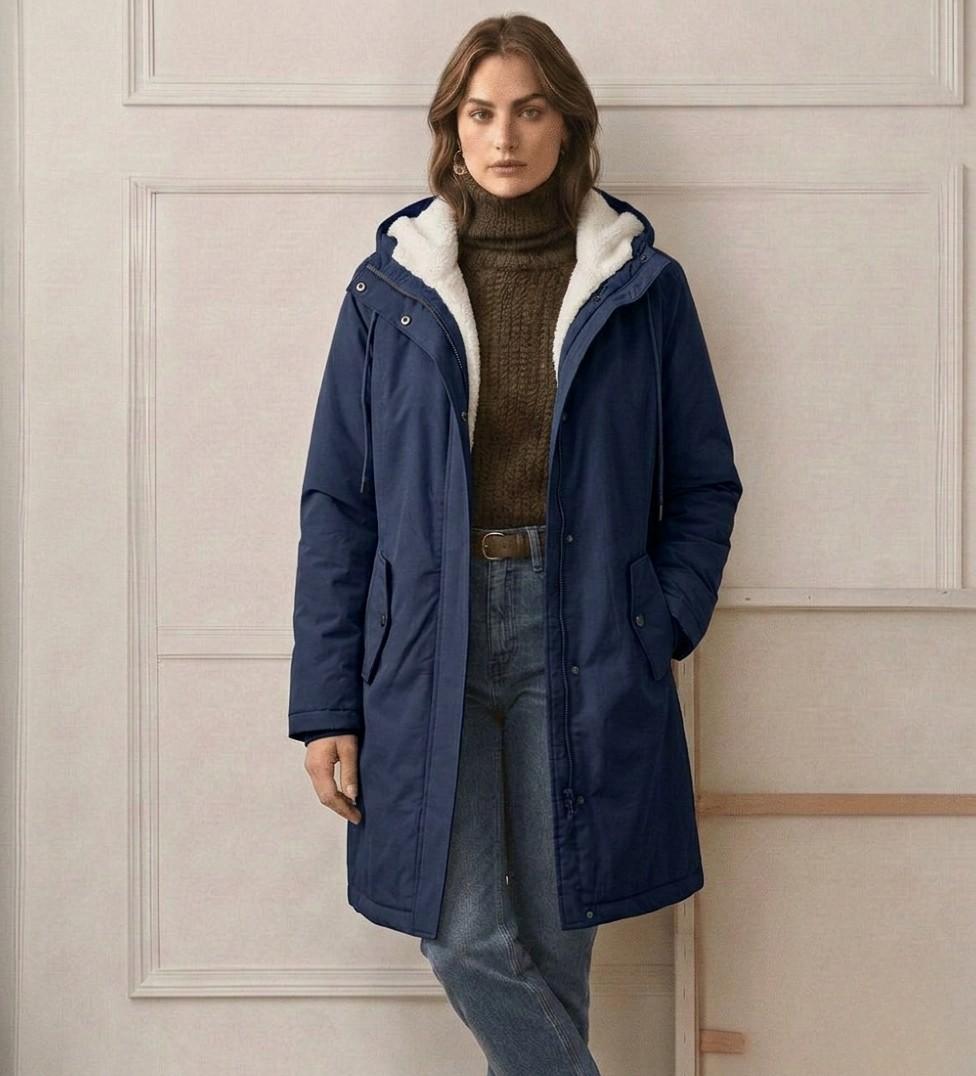 ROUSSEAU BORDEAUX| PARKA D'HIVER DOUBLÉE EN POLAIRE POUR FEMMES