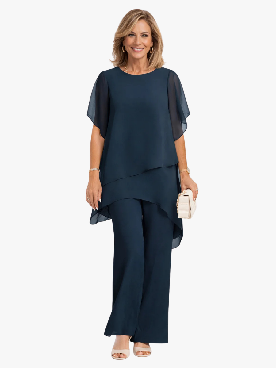 ROUSSEAU BORDEAUX | ENSEMBLE ÉLÉGANT FLUIDE POUR FEMME