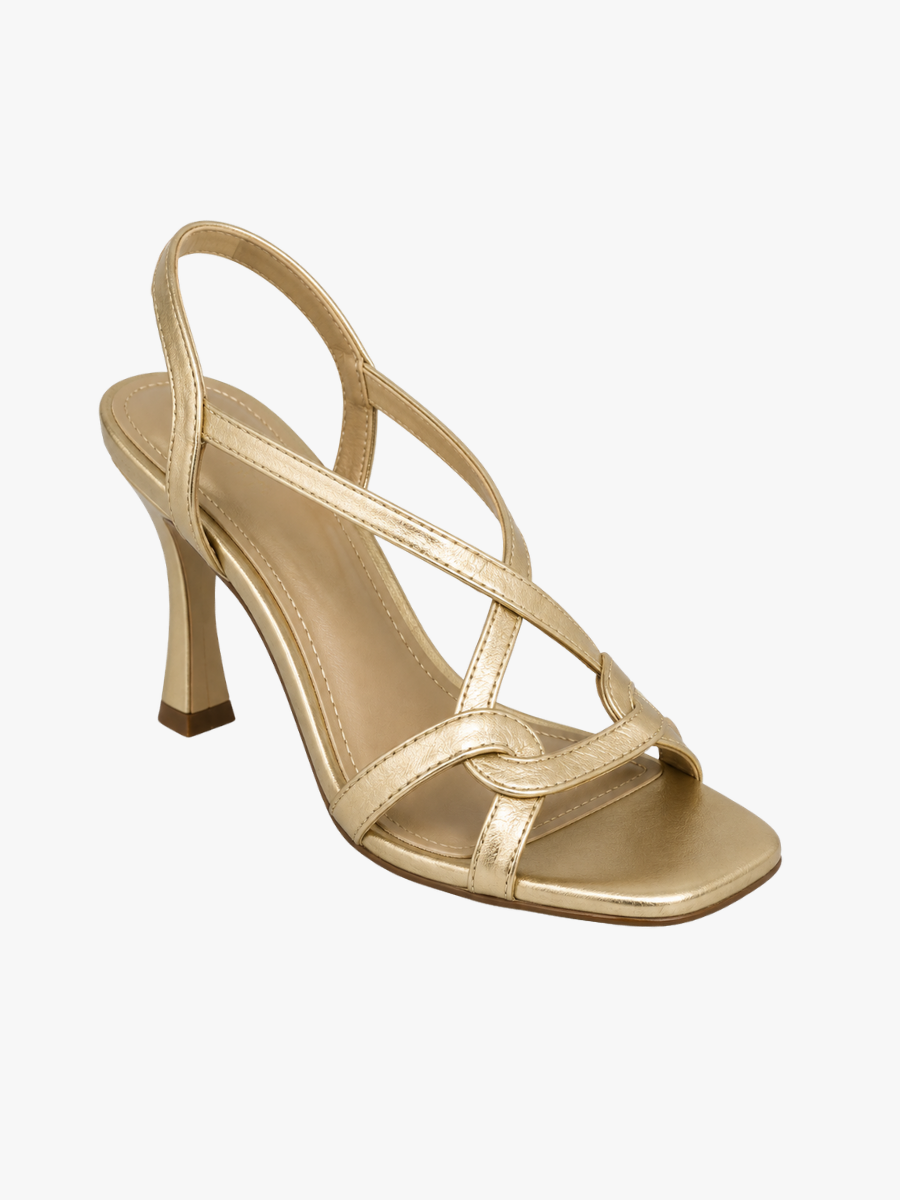 ROUSSEAU BORDEAUX | SANDALES DORÉES À BRIDES POUR FEMME
