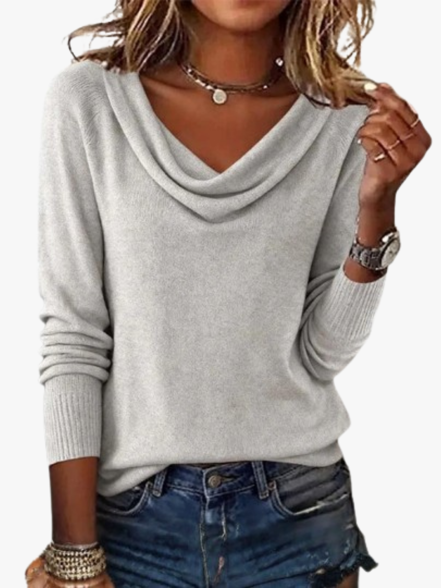 ROUSSEAU BORDEAUX | PULL COL DÉTENDU POUR FEMMES