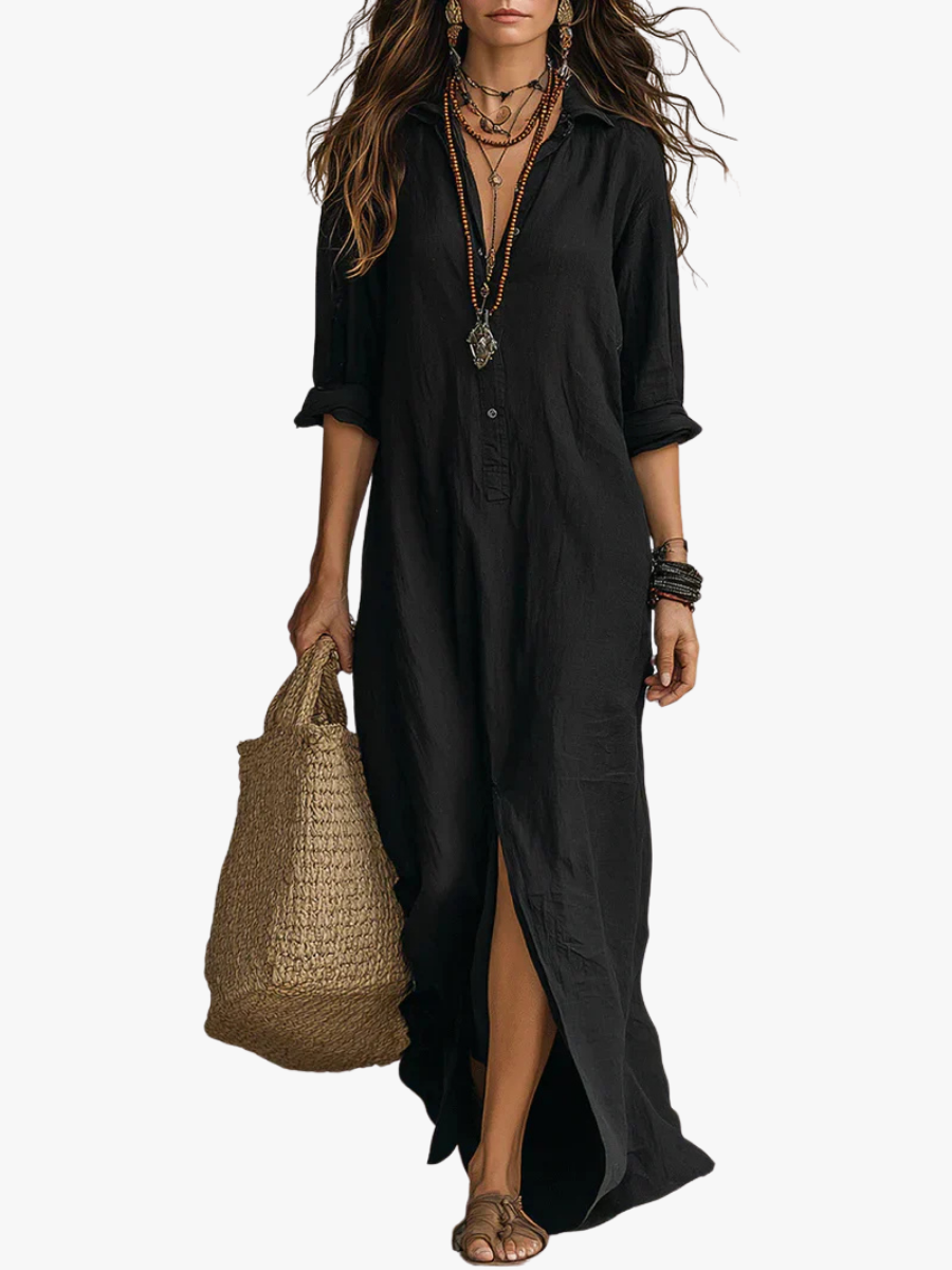 ROUSSEAU BORDEAUX | ROBE MAXI CHIC FLUIDE POUR FEMMES