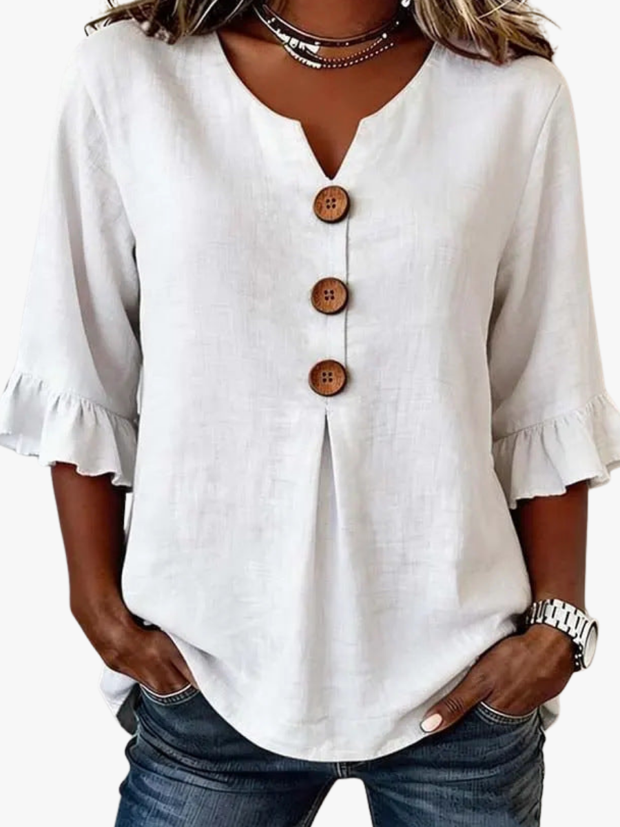 ROUSSEAU BORDEAUX | BLOUSE À VOLANTS ROMANTIQUE POUR FEMMES