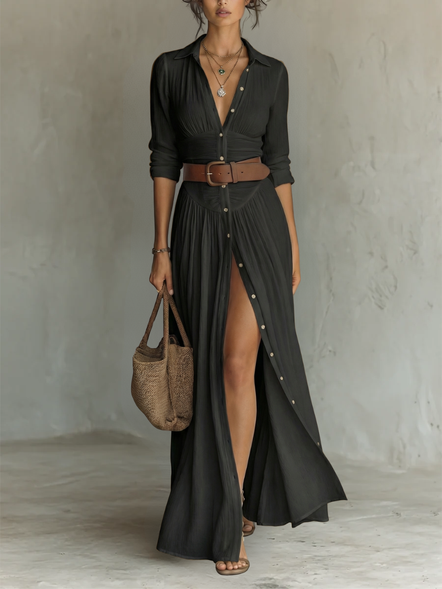 ROUSSEAU BORDEAUX | ROBE MAXI ÉLÉGANTE POUR FEMME