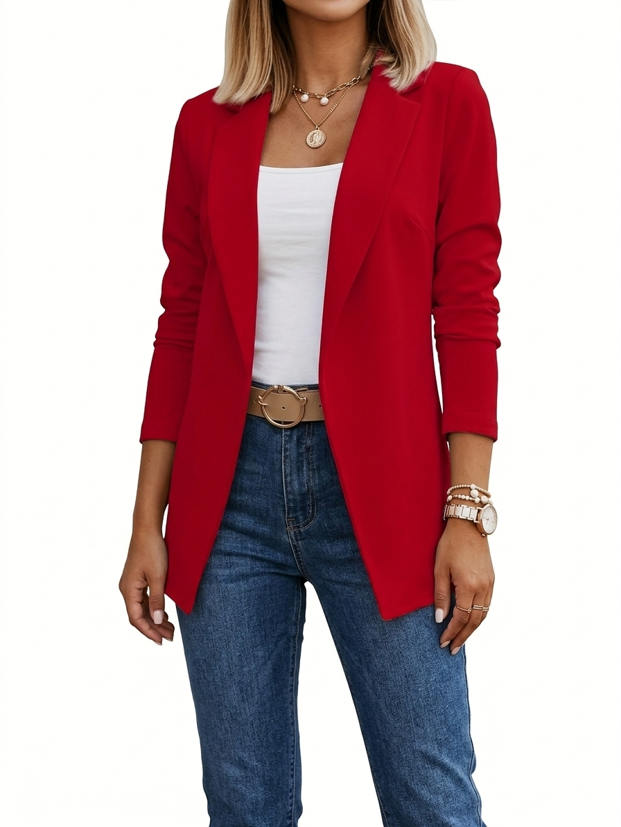 ROUSSEAU BORDEAUX | BLAZER DRAPÉ ÉLÉGANT POUR FEMMES
