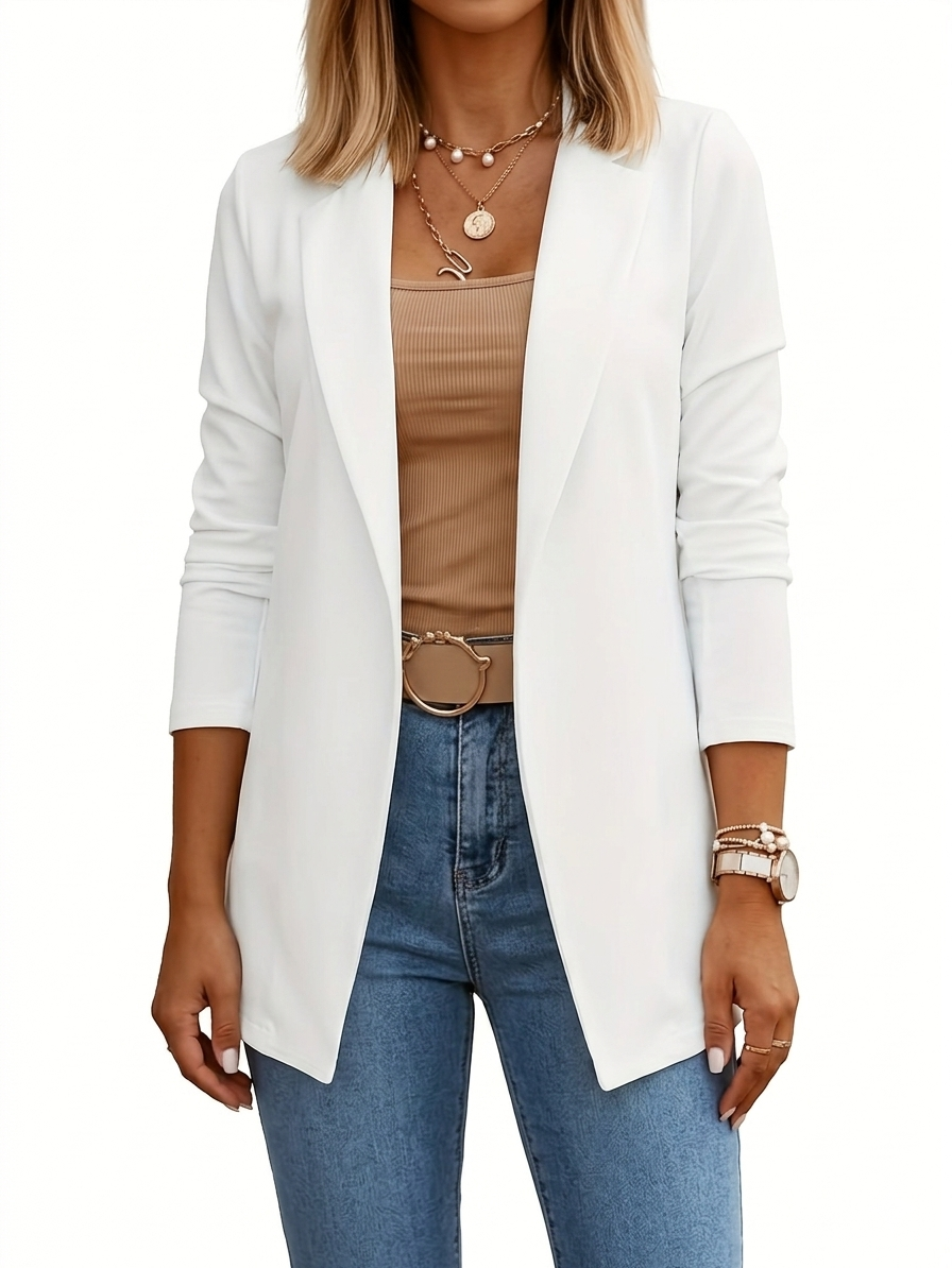 ROUSSEAU BORDEAUX | BLAZER DRAPÉ ÉLÉGANT POUR FEMMES
