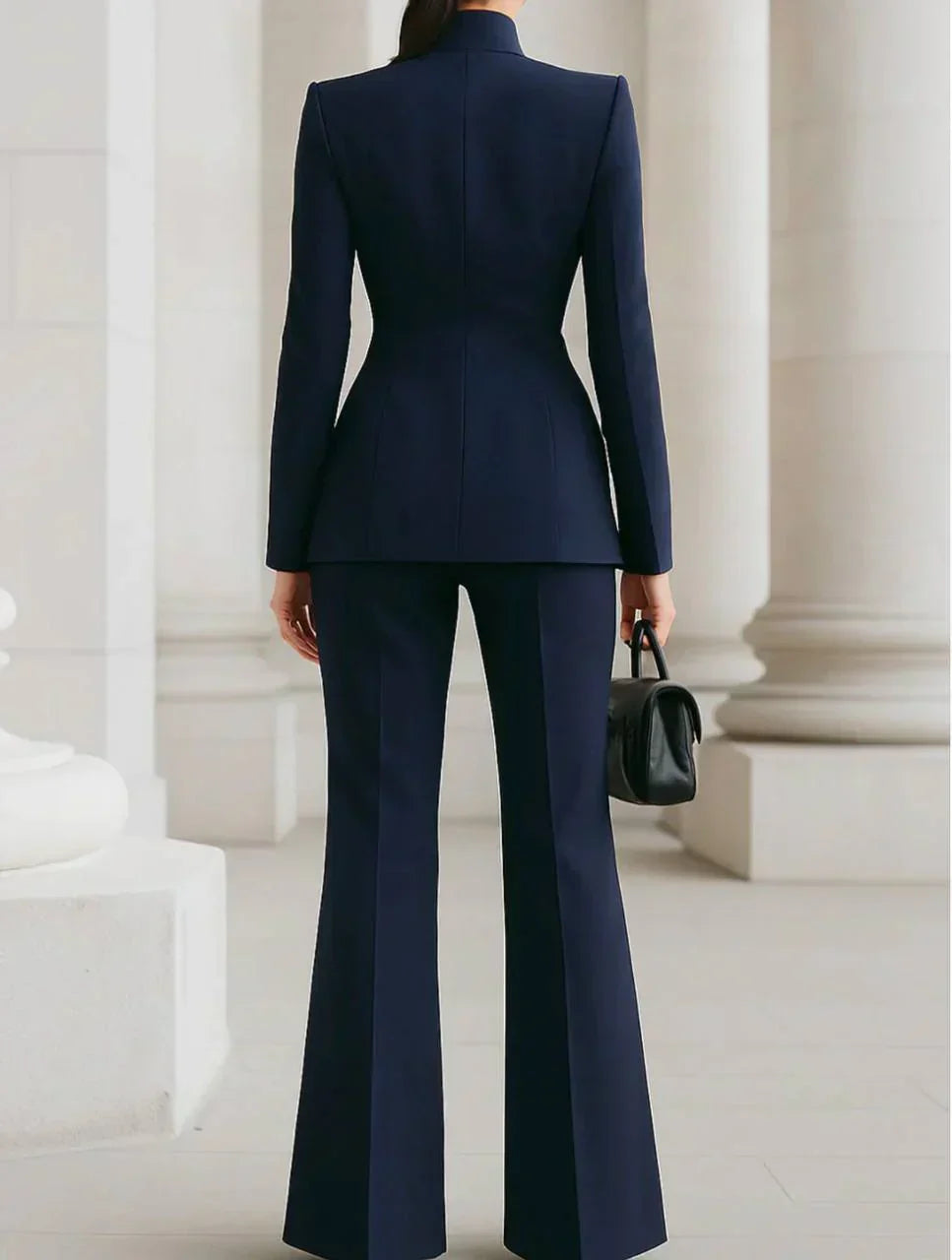 ROUSSEAU BORDEAUX | ENSEMBLE DE COSTUME FORMEL CHIC EN DEUX PIÈCES POUR FEMMES